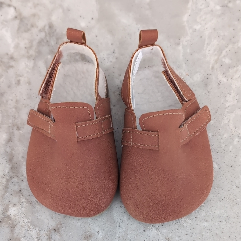 Brown Suede Moccasins with Slip-On Design